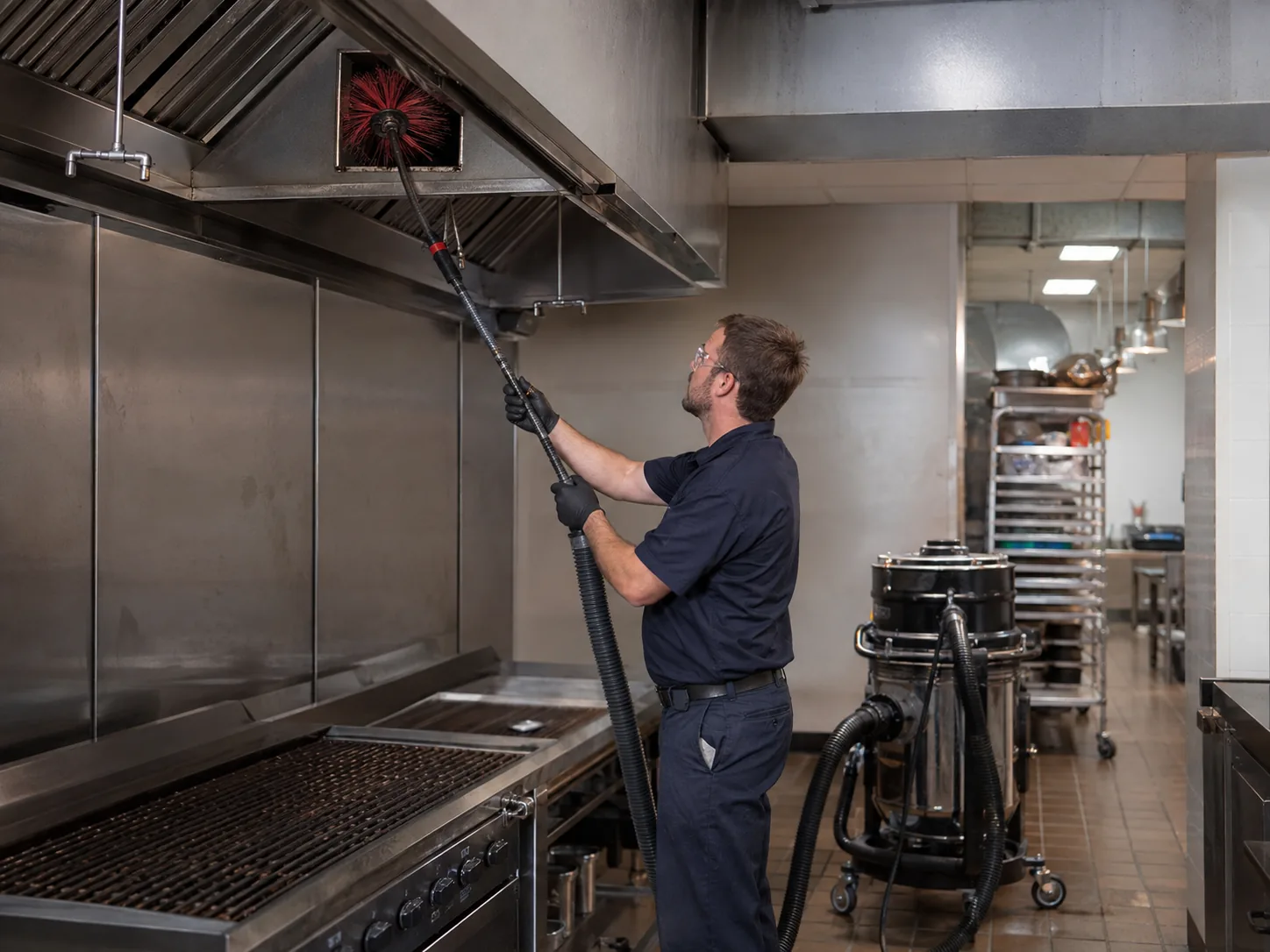 Mechanical cleaning of accessible duct surfaces